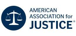 American Association for Justice logo: scales in a circle.